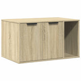 Cat Litter Box Enclosure Sonoma Oak 80x50x45 cm Engineered Wood - Front View