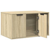 Cat Litter Box Enclosure Sonoma Oak 80x50x45 cm Engineered Wood - Top-Down View
