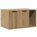 Cat Litter Box Enclosure Artisian Oak 80x50x45 cm Engineered Wood - Front View