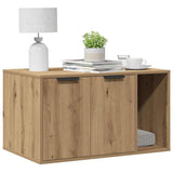 Cat Litter Box Enclosure Artisian Oak 80x50x45 cm Engineered Wood - Side View