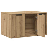 Cat Litter Box Enclosure Artisian Oak 80x50x45 cm Engineered Wood - Top-Down View