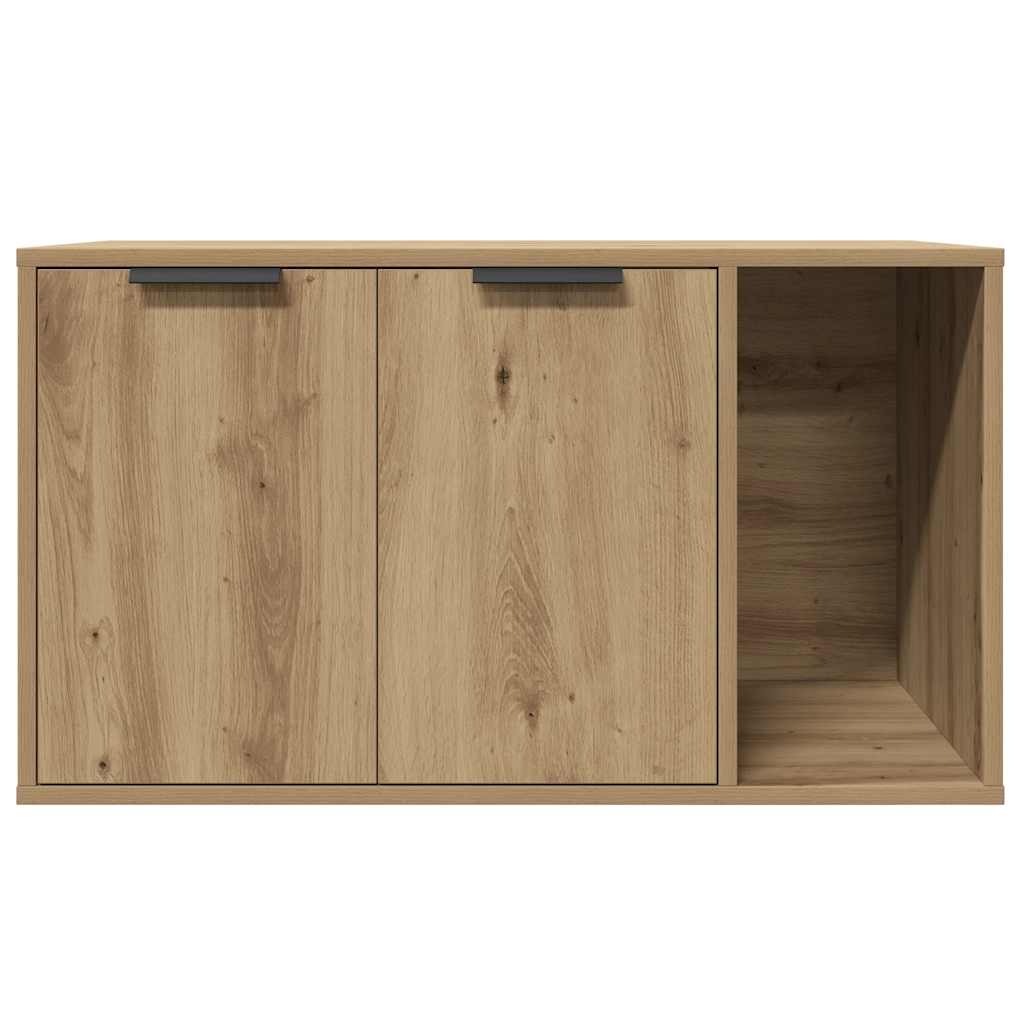 Cat Litter Box Enclosure Artisian Oak 80x50x45 cm Engineered Wood