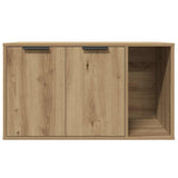 Cat Litter Box Enclosure Artisian Oak 80x50x45 cm Engineered Wood - 45-Degree Angle