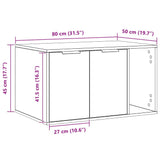 Cat Litter Box Enclosure Artisian Oak 80x50x45 cm Engineered Wood - Extra Image