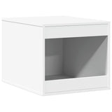 Cat Litter Box Enclosure White 47x59x42 cm Engineered Wood - Front View