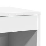 Cat Litter Box Enclosure White 47x59x42 cm Engineered Wood - Close-Up Angle