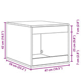 Cat Litter Box Enclosure White 47x59x42 cm Engineered Wood - Extra Image