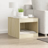 Cat Litter Box Enclosure Sonoma Oak 47x59x42 cm Engineered Wood - Side View