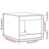 Cat Litter Box Enclosure Sonoma Oak 47x59x42 cm Engineered Wood - Extra Image