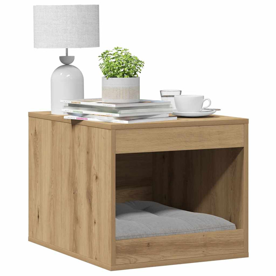 Cat Litter Box Enclosure Artisian Oak 47x59x42 cm