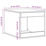 Cat Litter Box Enclosure Artisian Oak 47x59x42 cm Engineered Wood - Extra Image