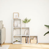 Room Divider Bookcase 3-Tier White 99x29x99 cm Engineered Wood - Side View
