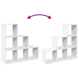Room Divider Bookcase 3-Tier White 99x29x99 cm Engineered Wood