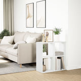 Room Divider Bookcase White 69.5x29x69.5 cm Engineered Wood - Top-Down View