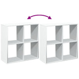 Room Divider Bookcase White 69.5x29x69.5 cm Engineered Wood - Low Angle