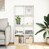Room Divider Bookcase White 69.5x29x137.5 cm Engineered Wood - Side View