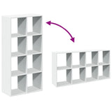 Room Divider Bookcase White 69.5x29x137.5 cm Engineered Wood - Low Angle