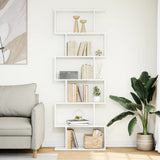 Room Divider Bookcase 6-Tier White 70x24x193 cm Engineered Wood - Side View