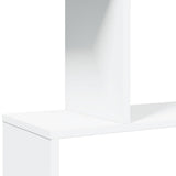 Room Divider Bookcase 6-Tier White 70x24x193 cm Engineered Wood - Low Angle