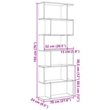 Room Divider Bookcase 6-Tier White 70x24x193 cm Engineered Wood - Extra Image