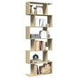 Room Divider Bookcase 6-Tier Sonoma Oak 70x24x193 cm