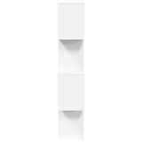 Room Divider Bookcase 4-Tier White 70x24x129 cm Engineered Wood - Rear View
