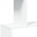 Room Divider Bookcase 4-Tier White 70x24x129 cm Engineered Wood - Extra Image