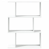 Room Divider Bookcase 3-Tier White 70x24x97 cm Engineered Wood - 45-Degree Angle