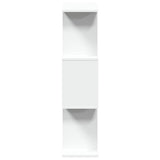 Room Divider Bookcase 3-Tier White 70x24x97 cm Engineered Wood - Rear View