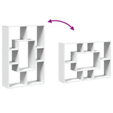 Bookcase White 63x20x90 cm Engineered Wood - Low Angle