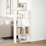 Bookcase White 60x20x120.5 cm Engineered Wood