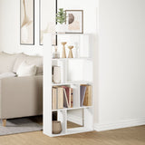 Bookcase White 60x20x120 cm Engineered Wood - Top-Down View