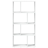 Bookcase White 60x20x120 cm Engineered Wood - 45-Degree Angle