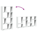 Bookcase White 60x20x120 cm Engineered Wood - Low Angle