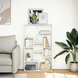 Bookcase White 72x20x120.5 cm Engineered Wood - Side View