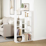 Bookcase White 72x20x120.5 cm Engineered Wood - Top-Down View
