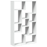 Bookcase White 72x20x120.5 cm Engineered Wood - Rear View