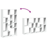 Bookcase White 72x20x120.5 cm Engineered Wood - Extra Image