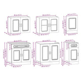 7 Piece Kitchen Cabinet Set 