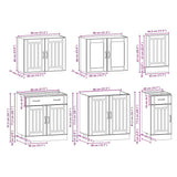 7 Piece Kitchen Cabinet Set Kalmar White Engineered Wood - Extra Image