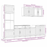 7 Piece Kitchen Cabinet Set Kalmar White Engineered Wood - Extra Image
