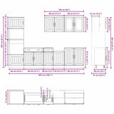 7 Piece Kitchen Cabinet Set 