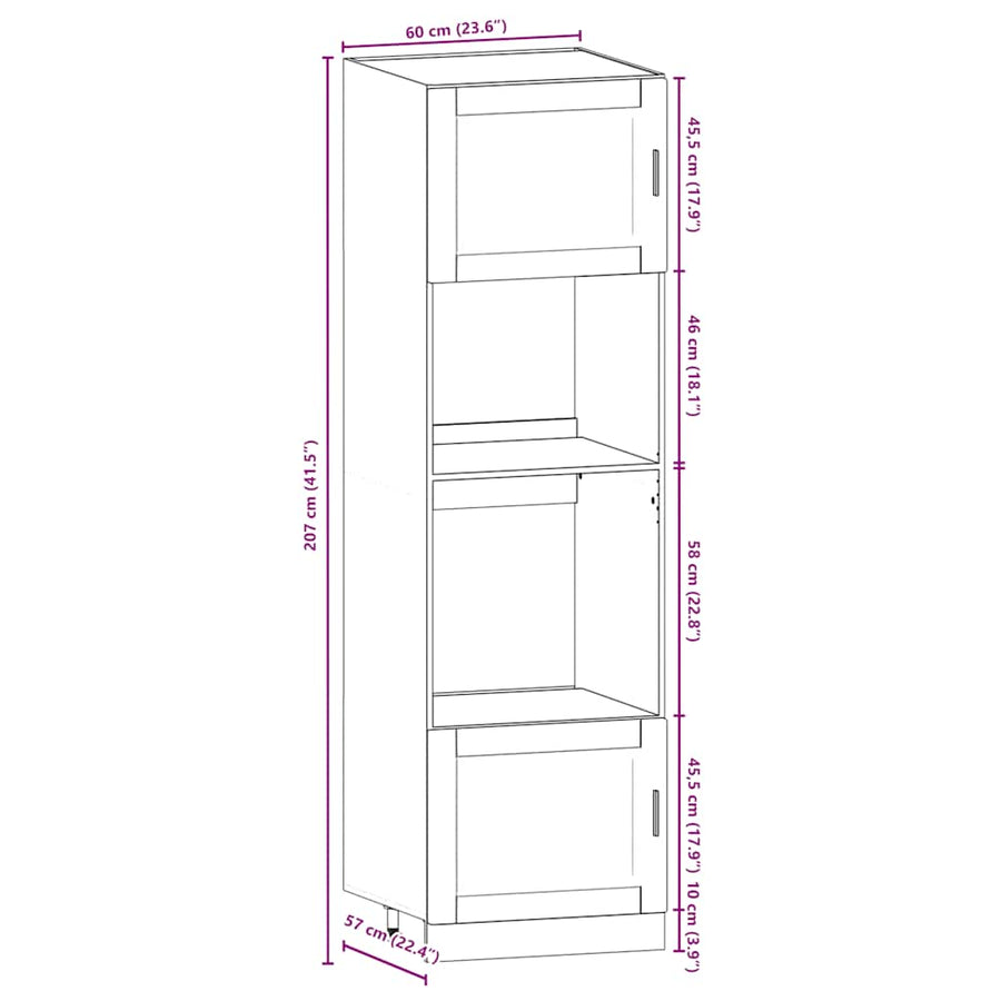 7 Piece Kitchen Cabinet Set "Porto" Black Engineered Wood