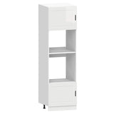 7 Piece Kitchen Cabinet Set "Kalmar" High Gloss White Engineered Wood