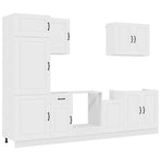 7 Piece Kitchen Cabinet Set Kalmar White Engineered Wood