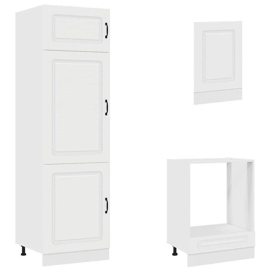 7 Piece Kitchen Cabinet Set Kalmar White Engineered Wood