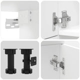 7 Piece Kitchen Cabinet Set Kalmar White Engineered Wood - Close-Up Angle