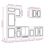 7 Piece Kitchen Cabinet Set Kalmar White Engineered Wood - Extra Image
