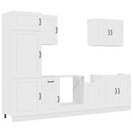 7 Piece Kitchen Cabinet Set Kalmar White Engineered Wood