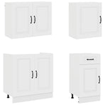 7 Piece Kitchen Cabinet Set Kalmar White Engineered Wood